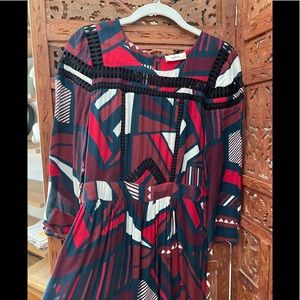 Ba&sh Dress Lined Geometric Pattern Dress